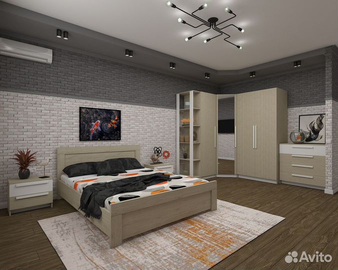 Кровать двойная Стилика