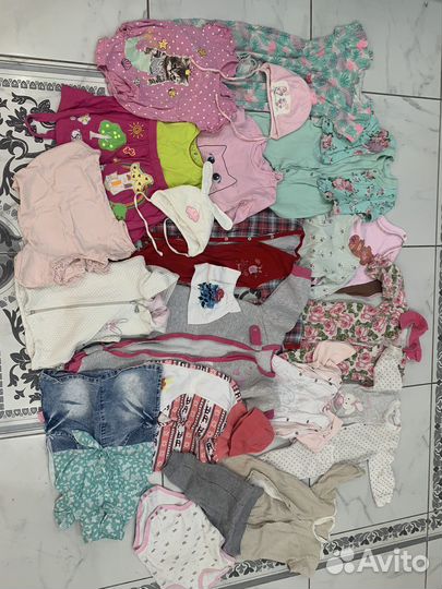 Вещи пакетом на девочку размер 62-80