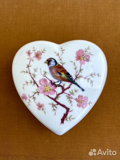Керамическая винтажная шкатулка сердечко Германия