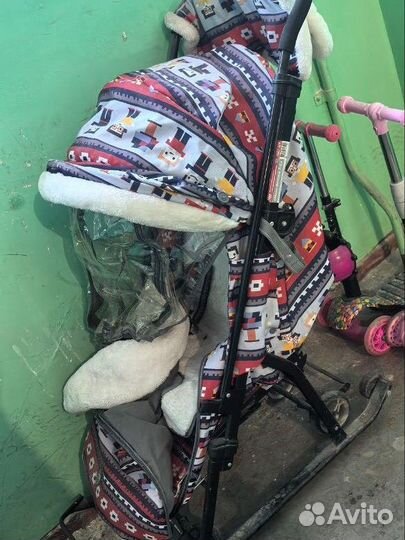 Детские санки коляска