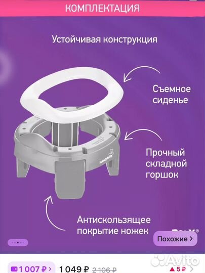 Горшок дорожный roxy kids