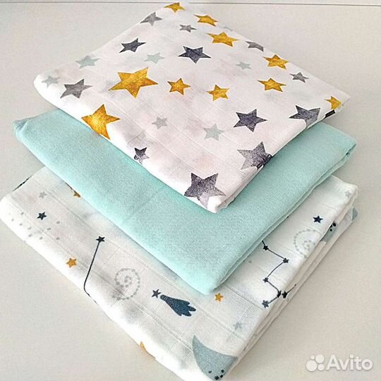 Муслиновые пеленки новые 120*120