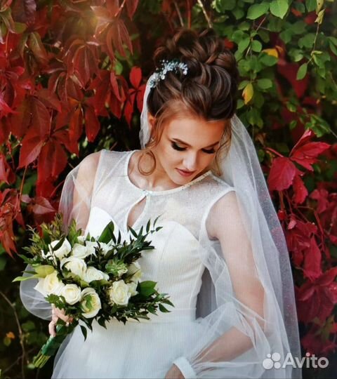 Свадебные, вечерние прически, локоны, косы, макияж