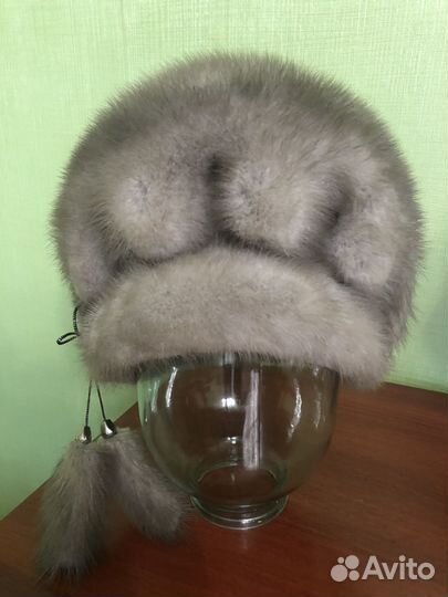 Шапка зимняя норковая женская