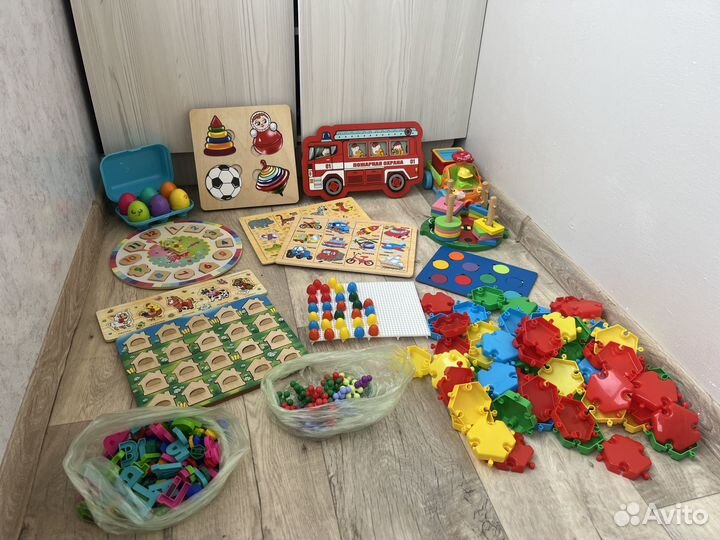 Деревянные игрушки сортеры мозайки