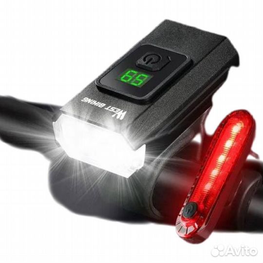 Фонарь велосипедный с задним фонарем West Biking I