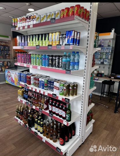 Стеллаж металлический торговый для магазина бу