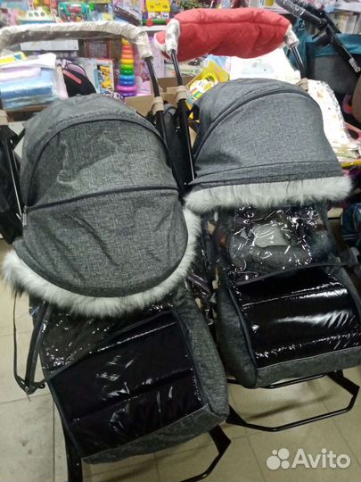 Очень стильные, теплые, санки-коляски