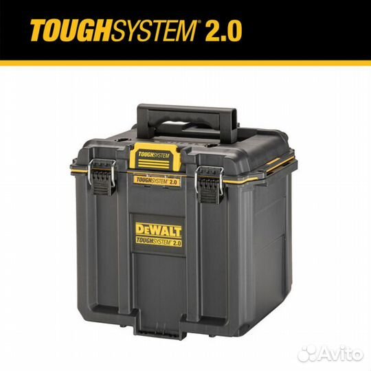 Ящик для инструментов dewalt toughsystem 2.0, компактный, глубокий, dwst08035-1