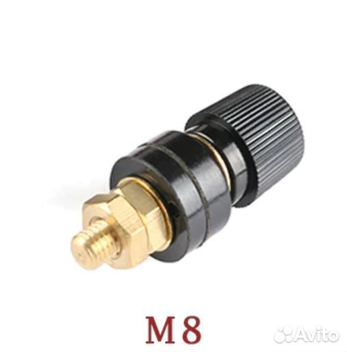 Клемма приборная ET M8-B (красная 8мм ток до 100А)