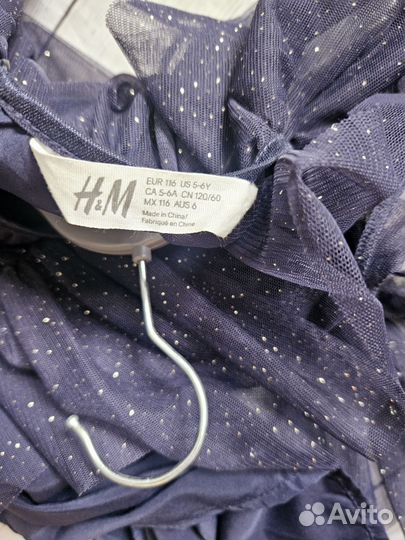 Праздничное платье H&M, размер 5-6 (116)