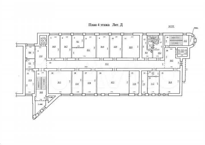 Офисное помещение, 900 м²