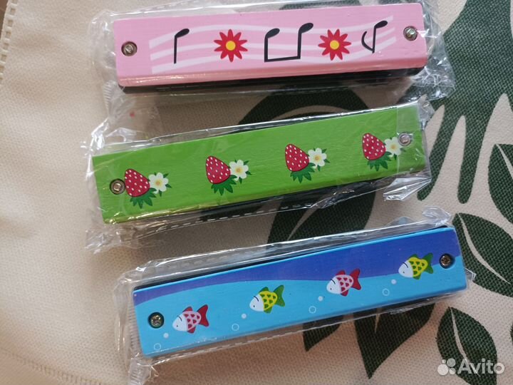 Детская губная гармошка новая