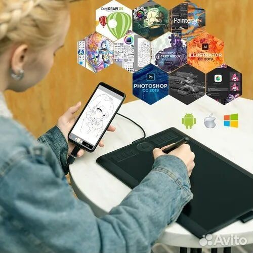 Графический планшет gaomon M10K PRO, черный