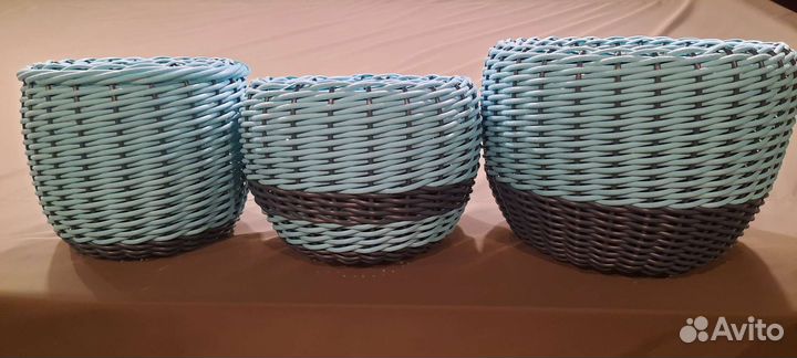 Кашпо из ротанга 