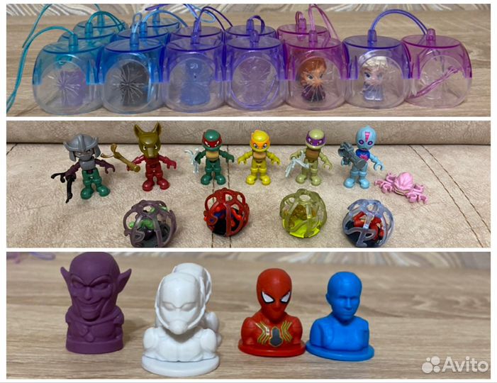 Фигурки из Киндеров и магазинов