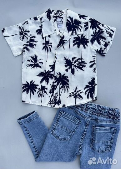 Детский костюм на мальчика. Рубашка, джинсы