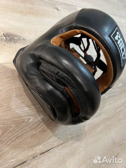 Боксерский шлем с бампером Green Hill