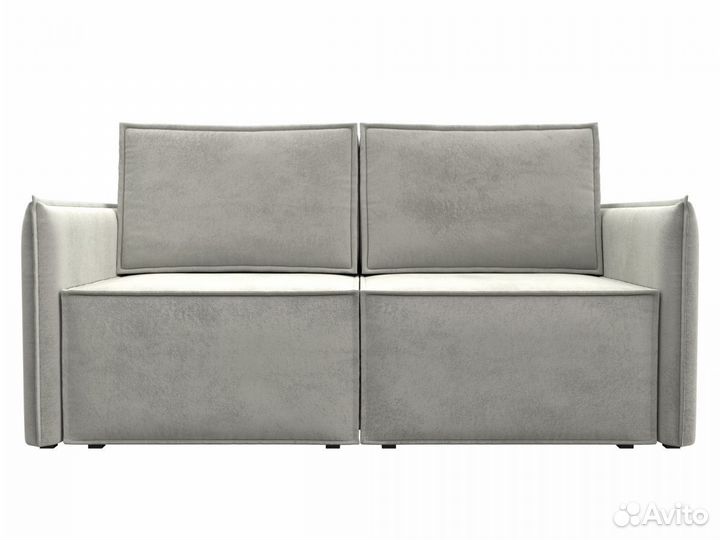 Диван прямой Либерти мини, велюр, tower 01 серый