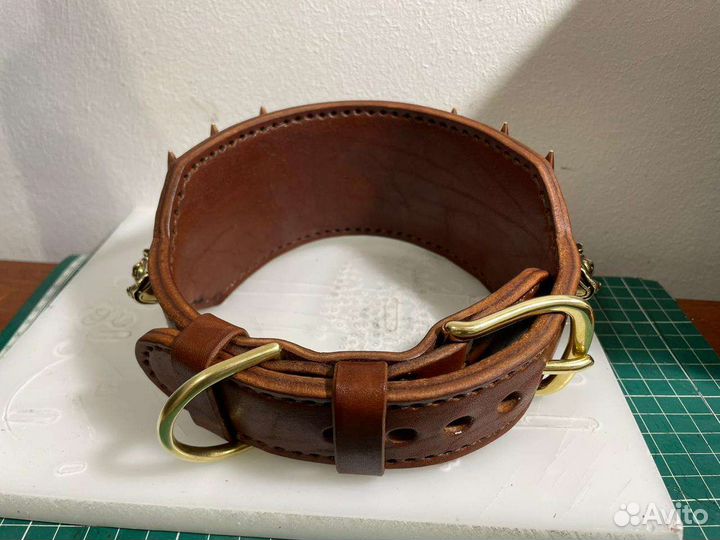 Ошейник кожаный