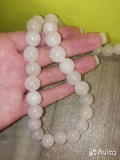 Бусы ожерелье колье розовый кварц СССР