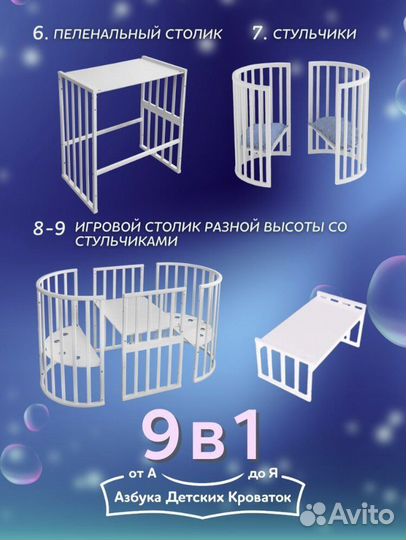 Детская кроватка круглая