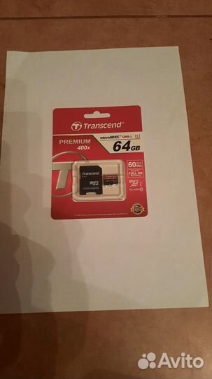 Карта памяти Transcend Micro sdxc 64GB 60m/c