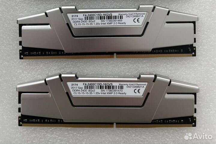 G.Skill 16GB DDR4 2 по 8GB 2400MHz ддр4 16Bank 16