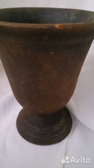 Винтажная чугунная ступка, старая