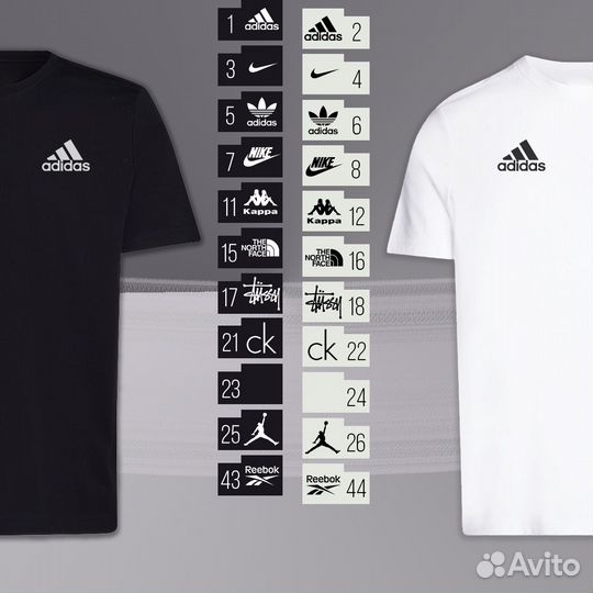 Футболки в ассортименте белые adidas originals