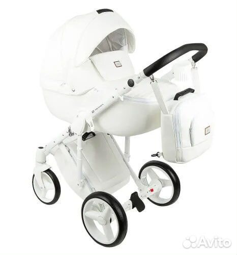 Коляска 2 в 1 adamex luciano белая