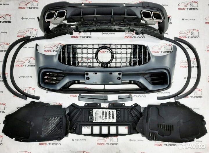 Обвес на Mercedes Benz GLC стиль 63 AMG Рестайлинг