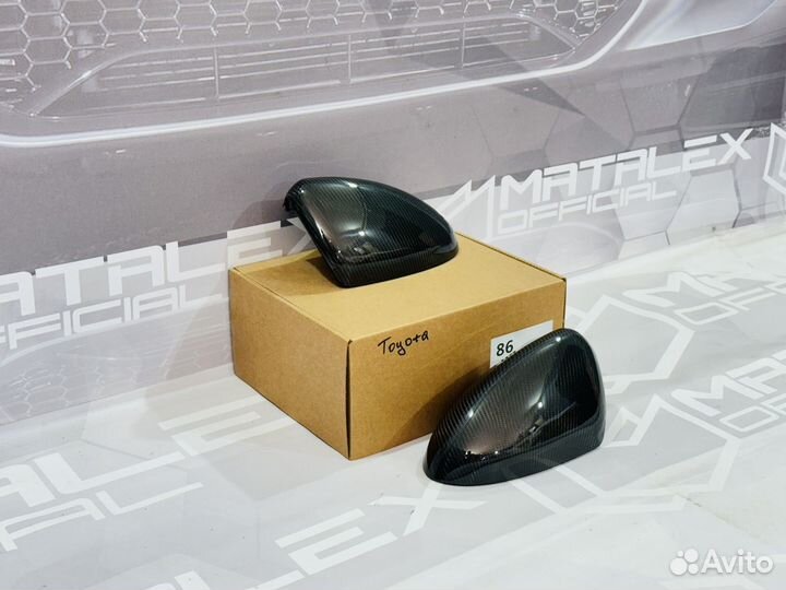 Накладки зеркал Toyota GR86 2022, сухой карбон
