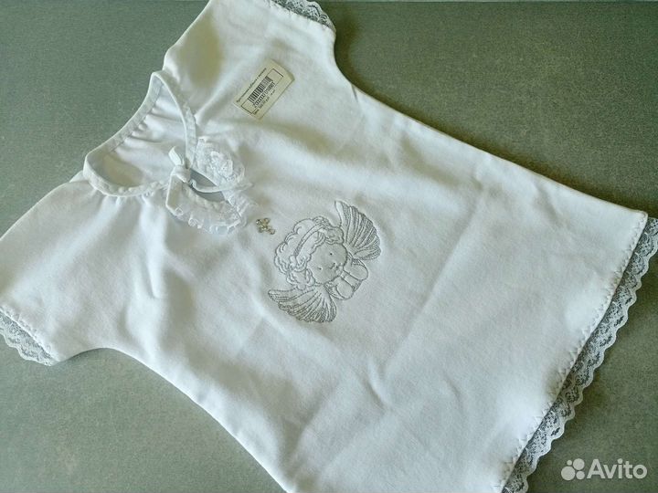 Новые крестильные рубашечки/р68-74-80