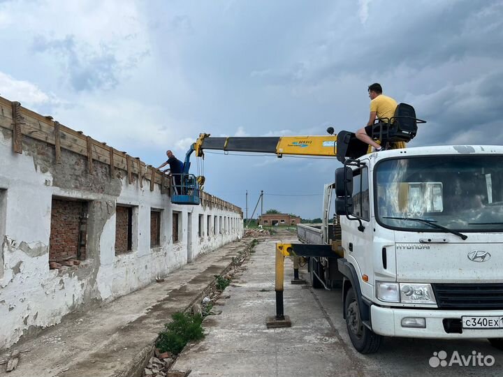 Аренда и услуги манипулятора, стрела 4.5 т, 14 м, борт 7.5 т, 7.5 м