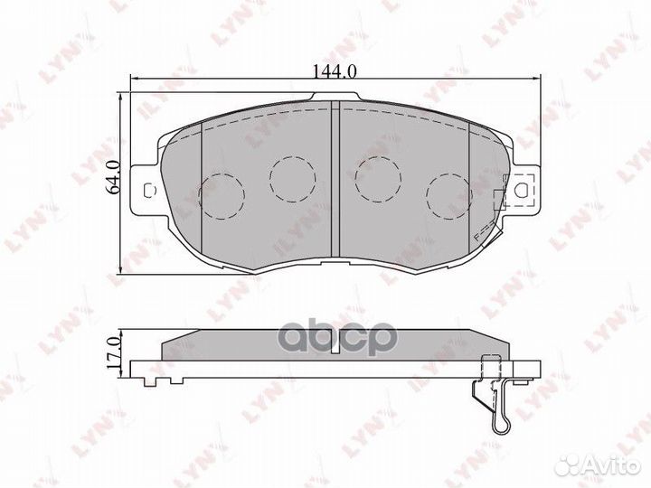 Колодки тормозные дисковые перед BD7524 LYN