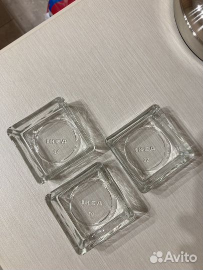 Подсвечник IKEA стекло