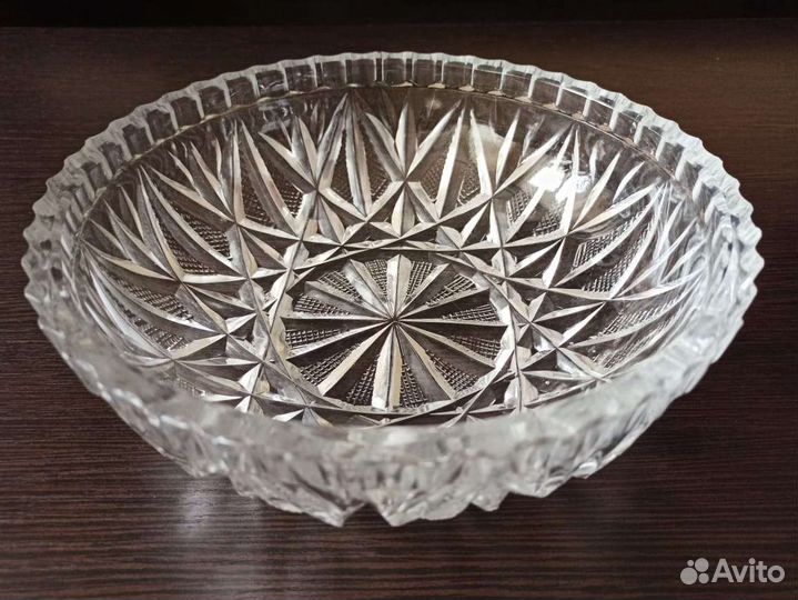 Ваза хрустальная СССР новая салатник посуда