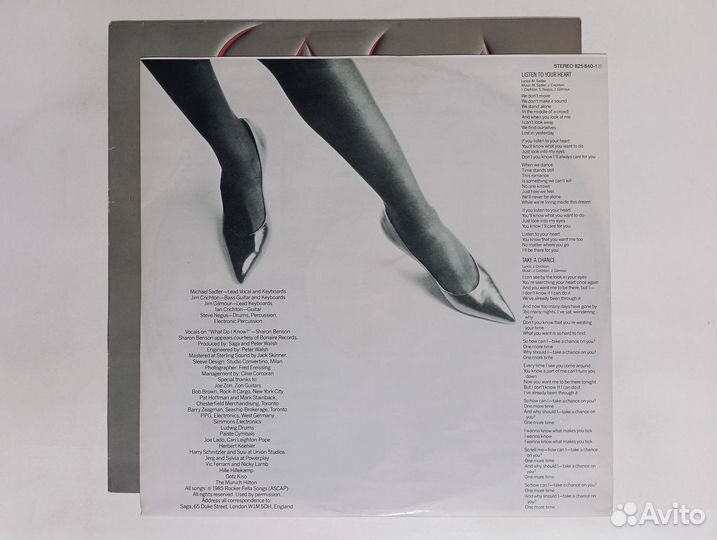 LP Saga - Behaviour Germany Polydor 1985г