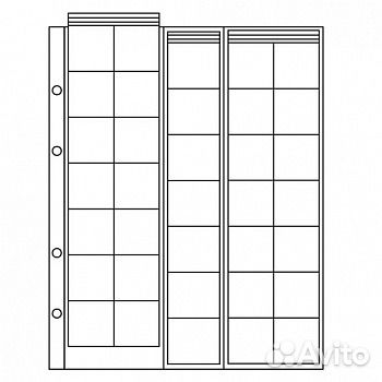 Листы для хранения монет на 15.24.35.54.60 ячеек