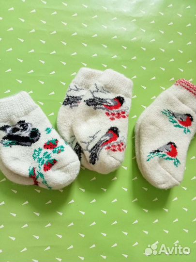 Новые вязаные шерстяные носочки