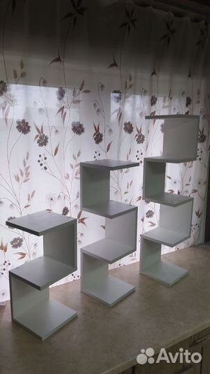 Полка настенная угловая три размера