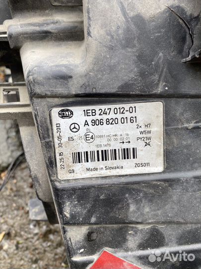 Фары mercedes sprinter