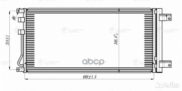 Радиатор кондиц. SsangYong New Actyon/Korando C