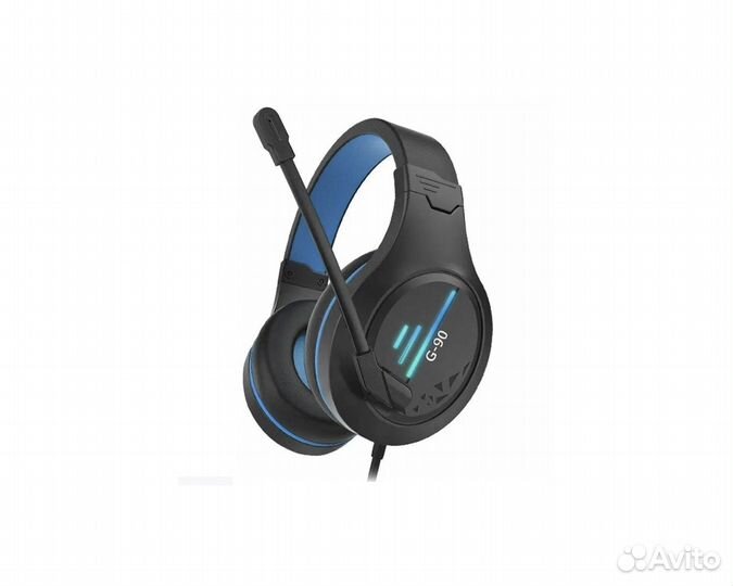 Гарнитура игровая полноразмерная G-90 черно-синий