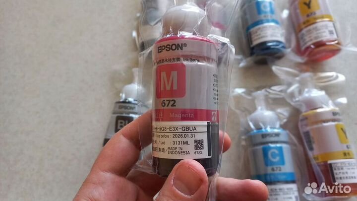 Чернила Epson 672 оригинал