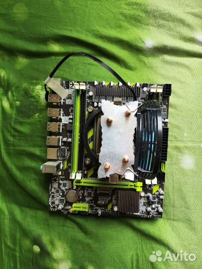 Комплект, мать, проц, куллер, RAM