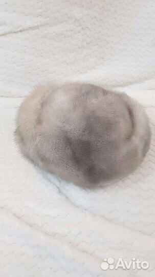 Шапка из голубой норки Русский Мех