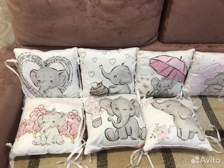 Бортики в кроватку и одеяло