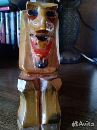 Подсвечник/ статуэтка Чёртик деревянный СССР
